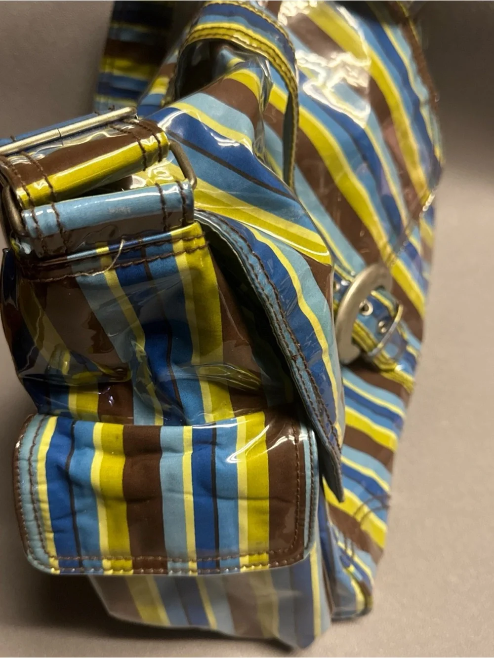 Kalencom New Orleans Diaper Bag Multicolor Stripes Buckle Retro Boho Waterproof
